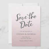 Pink Glittery Bewaar onze datum bruiloft uitnodigi Save The Date (Voorkant)