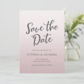 Pink Glittery Bewaar onze datum bruiloft uitnodigi Save The Date (Staand voorkant)