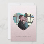 Pink Glittery Bewaar onze datum bruiloft uitnodigi Save The Date (Achterkant)