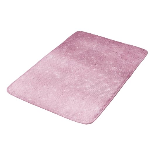Pink Glitzy Chic Glam Sparkle Badmat (Gekanteld)