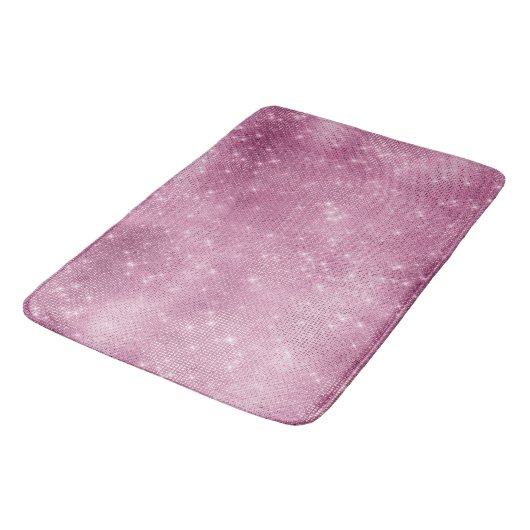 Pink Glitzy Chic Glam Sparkle Badmat (Gekanteld)