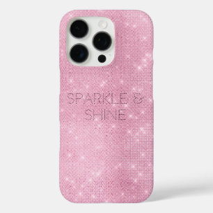 Pink Glitzy Chic Glam Sparkle iPhone 16 Pro Hoesje