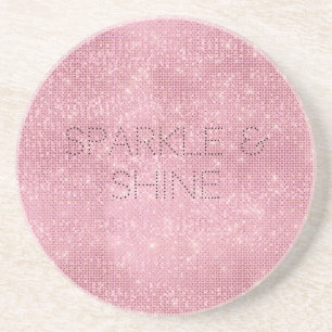 Pink Glitzy Chic Glam Sparkle Zandsteen Onderzetter