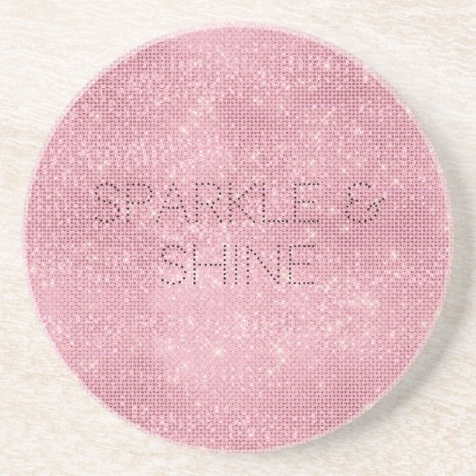 Pink Glitzy Chic Glam Sparkle Zandsteen Onderzetter (Voorkant)