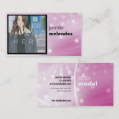 Pink Glow Headshot Instagram Foto Visitekaartje (Voorkant / Achterkant)