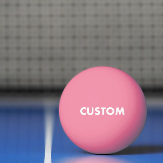 PINK GLOW IN THE DARK Custom Table Tennis Balls Pingpongbal (Net)