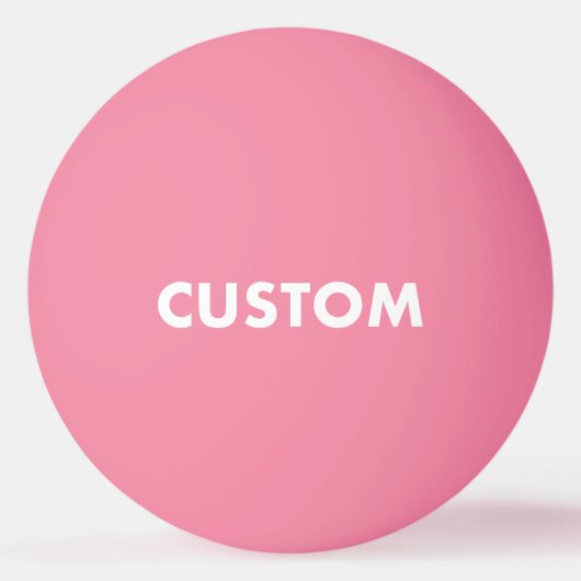 PINK GLOW IN THE DARK Custom Table Tennis Balls Pingpongbal (Voorkant)
