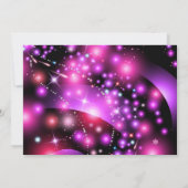 PINK GLOWING STARS Bat Mitzvah Invitation Kaart (Achterkant)