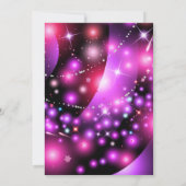 PINK GLOWING STARS Bat Mitzvah Invitation Kaart (Achterkant)