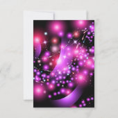 PINK GLOWING STARS Bat Mitzvah Party Card Kaart (Achterkant)