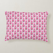 Pink Gnomes Hearts Woodland Scandinavian Cute Accent Kussen (Achterkant)