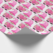 Pink Gnomes Hearts Woodland Scandinavian Cute Cadeaupapier (Hoek)
