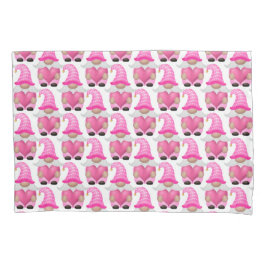 Pink Gnomes Hearts Woodland Scandinavian Cute Kussensloop
