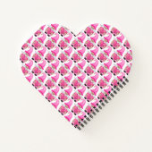 Pink Gnomes Hearts Woodland Scandinavian Cute Notitieboek (Achterkant)