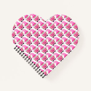 Pink Gnomes Hearts Woodland Scandinavian Cute Notitieboek