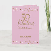 Pink Gold 50 & fabulous 50eth Birthday Programme Programma (Voorkant)
