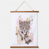 Pink Gold Abstract Leopard Cheetah Print Wall Art Hangend Wandkleed (Voorkant)