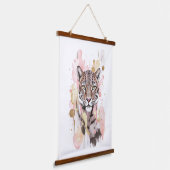 Pink Gold Abstract Leopard Cheetah Print Wall Art Hangend Wandkleed (Gebogen)