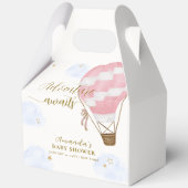 Pink Gold Adventure Hot Air Balloon Baby shower Bedankdoosjes (Voorkant)