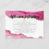 Pink Gold Agaat Lash Eyelash Extensions nazorg Visitekaartje (Voorkant)