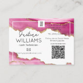 Pink Gold Agaat Lash Eyelash Extensions nazorg Visitekaartje (Achterkant)