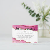 Pink Gold Agaat Lash Eyelash Extensions nazorg Visitekaartje (Staand voorkant)