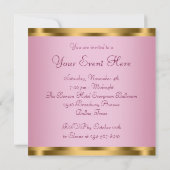 Pink Gold All Occasion Party Uitnodigingen (Achterkant)