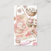 Pink Gold Baker Waterverf Baker Pastry Chef Visitekaartje (Voorkant)