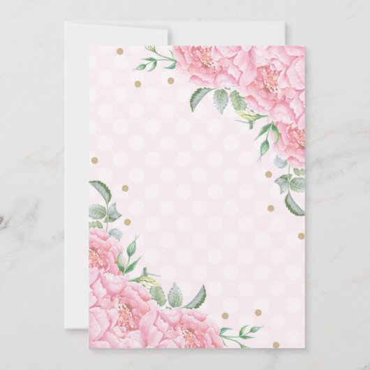 Pink Gold Ballerina Birthday Invite Princess Party Kaart (Achterkant)