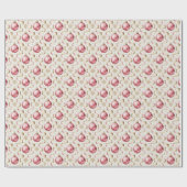 Pink Gold Bauble Luxury Christmas Holiday Pattern Cadeaupapier (Vlak)