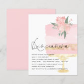 Pink Gold Birthday Cake Quinceanera Invite (Voorkant / Achterkant)
