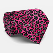 PINK GOLD BLACK LEOPARD PATTERNED MANNEN STROPDAS (Opgerold)
