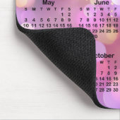 Pink Gold Blue Bokeh 2026 Calendar Muismat (Hoek)