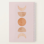 Pink & Gold Boho Moon Phases Journal Notitieboek (Achterkant)
