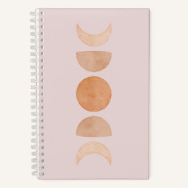 Pink & Gold Boho Moon Phases Journal Notitieboek