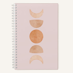 Pink & Gold Boho Moon Phases Journal Notitieboek