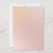 Pink Gold Botanical Orchid Floral Wedding Kaart (Achterkant)