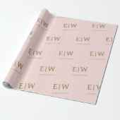 Pink Gold Branded Zakelijke Verpakking Cadeaupapier (Uitgerold)