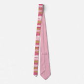 Pink Gold Brushstroke Style Neck Tie Stropdas (Achterkant)