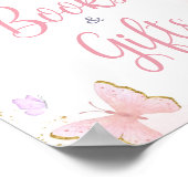 Pink Gold Butterfly Spring Boeken en geschenken Poster (Hoek)
