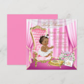 Pink Gold Chair Etnische Princess Pearl Baby showe Kaart (Voorkant / Achterkant)