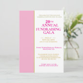  Pink & Gold Charity Fondsenwervingsgala Kaart (Staand voorkant)