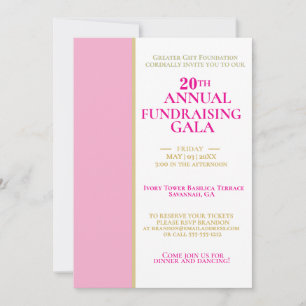  Pink & Gold Charity Fondsenwervingsgala Kaart