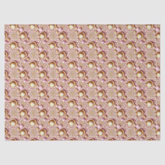 Pink Gold Christmas Pattern#31 ID1009 Tissuepapier (Voorkant)