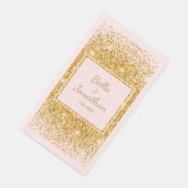 Pink Gold Confetti Romantic Elegant Wedding Custom Servet (Hoek)