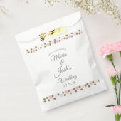 Pink Gold Confetti Stippen Border Wedding Bedankzakje (Gezegeld)