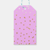 Pink Gold Confetti Stippen Modern Glamour Glam Fav Cadeaulabel (Achterkant)