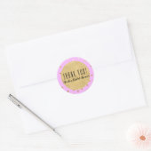 Pink Gold Confetti Stippen Modern Glamour Glam Fav Ronde Sticker (Envelop)
