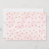 Pink Gold Confetti Waterverf Eerste verjaardag Uit Kaart (Achterkant)