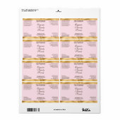 Pink & Gold Cosmetics Dropper Bottle Label (Full Sheet)